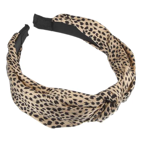 Unique Bargains- Bandeau imprimé guépard à nœud supérieur