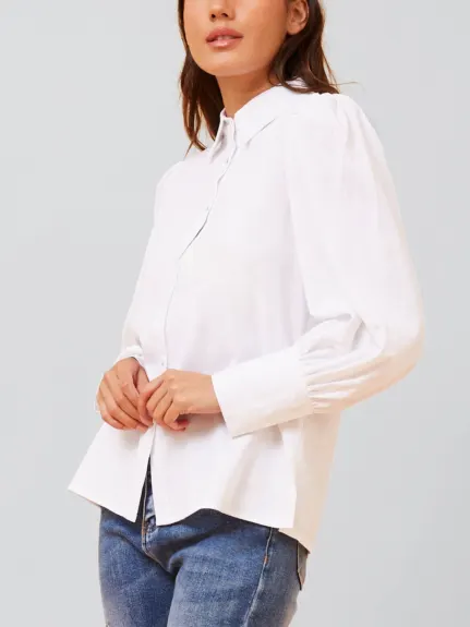 Annick - Maxine Shirt Fitted Long Puffy Sleeves Solid