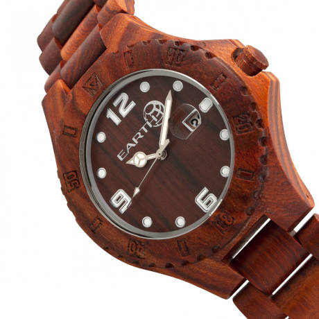 Earth Wood - Montre-bracelet Raywood avec date - Kaki/Tan