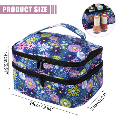 Unique Bargains- Nailcare Makeup Storage Travel Case Double-Layer