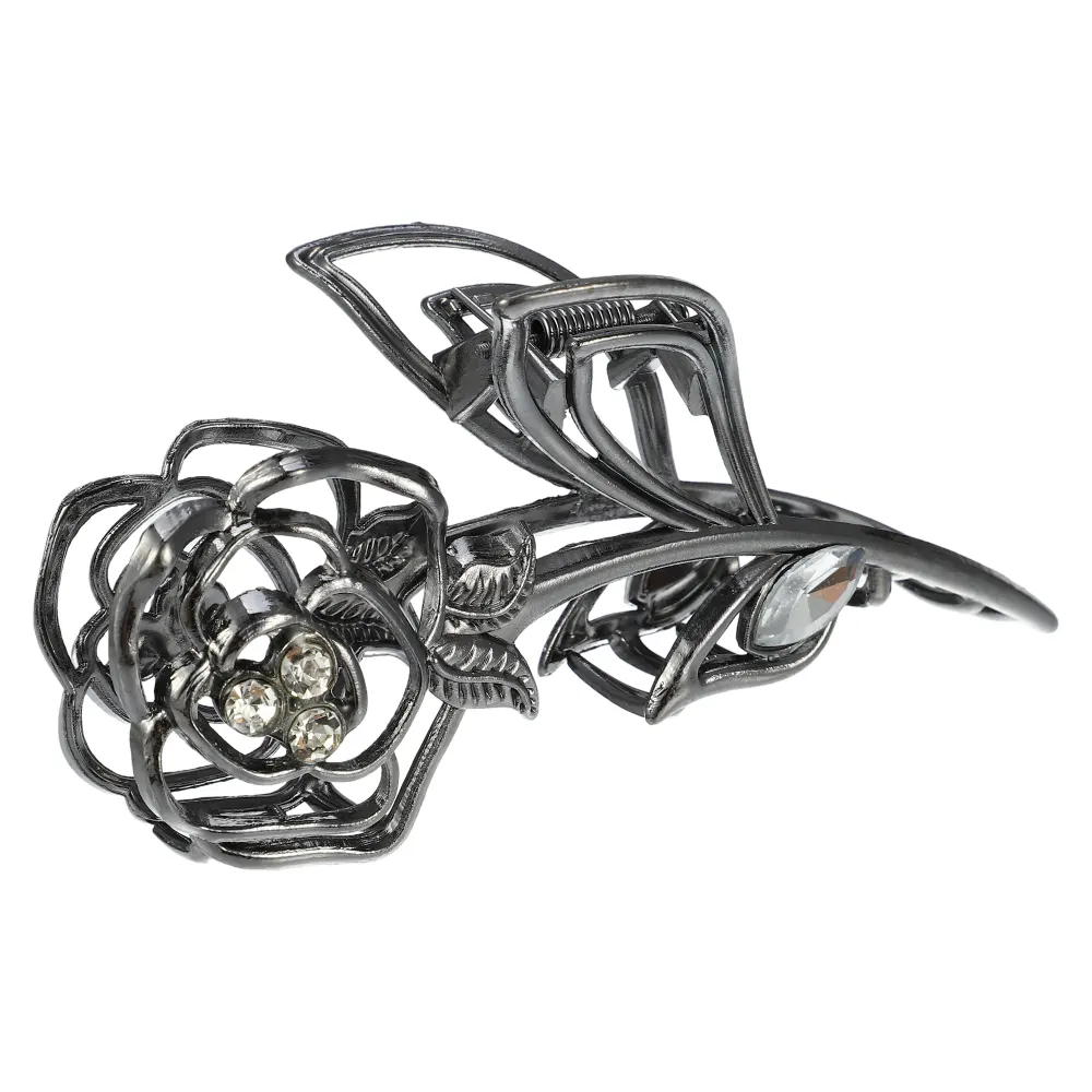 Unique Bargains - Flower Shaped Elegant Metal Hair Claws