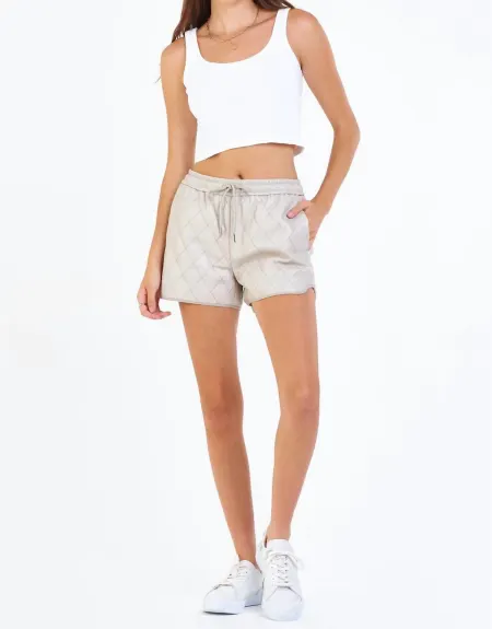 DEAR JOHN DENIM SHORT EN CUIR VÉGÉTALIEN CLARA