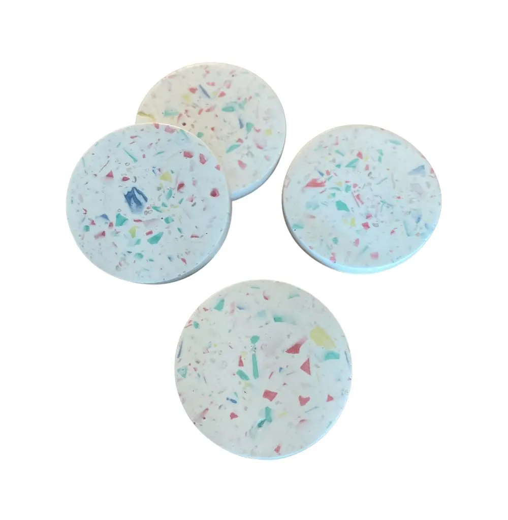 Terrazzo Flat Round Coasters - Eden Fiona