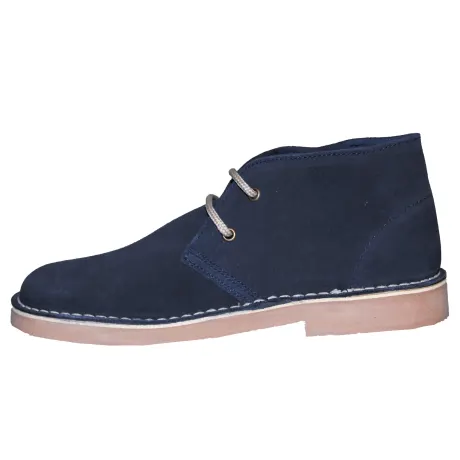 Roamers - Womens/Ladies Real Suede Round Toe Unlined Desert Boots