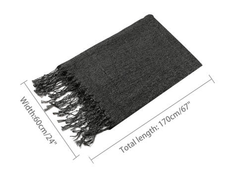 Unique Bargains- Unisex Shiny Shawl Wrap Scarf with Tassel