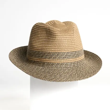 Canadian Hat 1918 - Fulvio - Short Fedora Bi Color W/Straw Detail