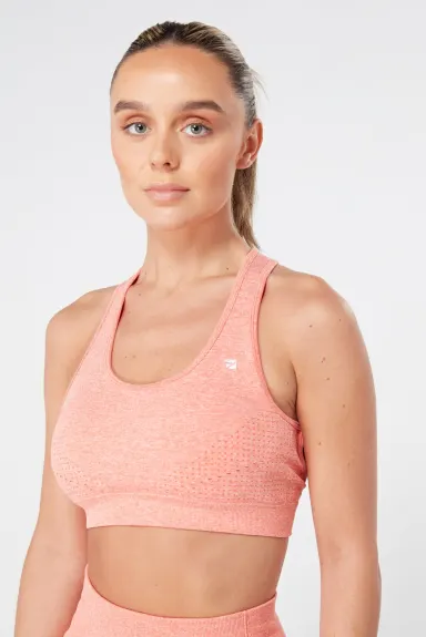 Twill Active Seamless Marl Laser cut Sports Bra