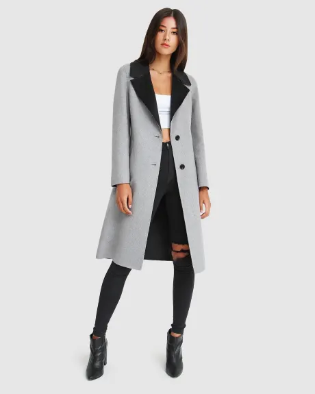 Belle & Bloom Lexington Two Tone Wool Blend Coat