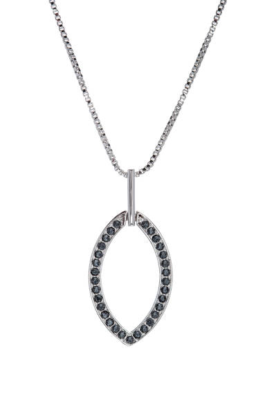 Silvertone Marquis Pave set Crystal pendant made with Quality Austrian Crystals - MICALLA