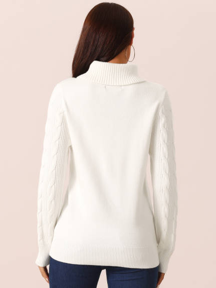 Allegra K - High Neck Casual Pullover Sweater