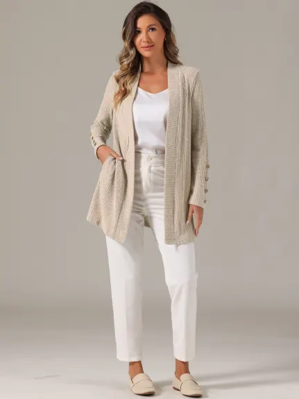 Allegra K - Fall Open Front Cardigan Outwear