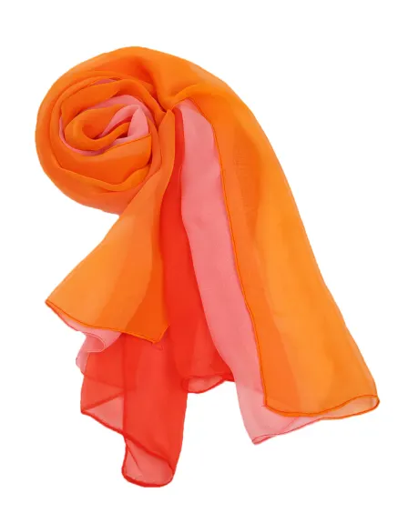 Allegra K- Chiffon Gradient Color Long Wrap Scarf