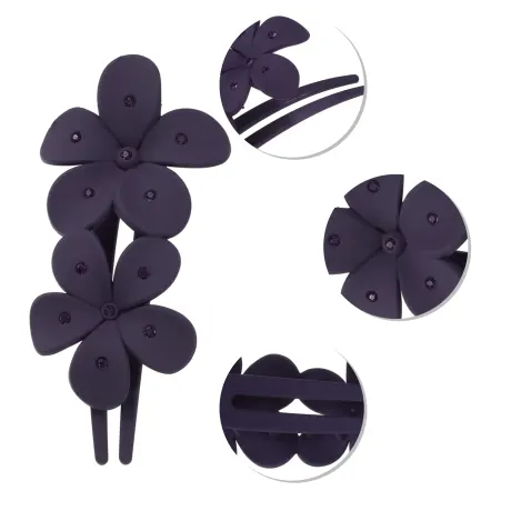 Unique Bargains - Flower Shaped Cute Hair Clips