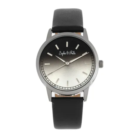 Sophie and Freda - Montre San Diego avec bracelet en cuir - Noir