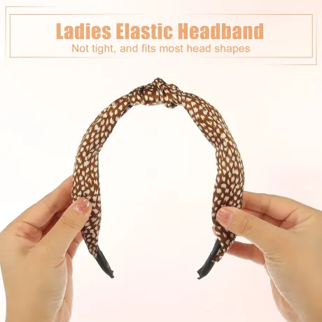 Unique Bargains- Top Knot Cheetah Print Headband