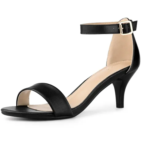 Allegra K- Ankle Strap Kitten Heels Sandals