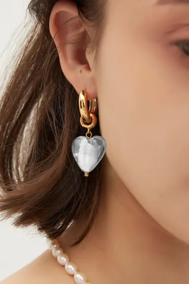 Classicharms-Esmée Glaze Heart Dangle Earrings