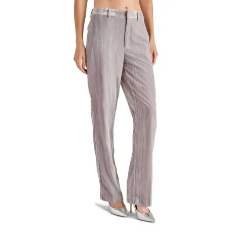 STEVE MADDEN - Mercer Crushed Velvet Mid Rise Straight Leg Pant