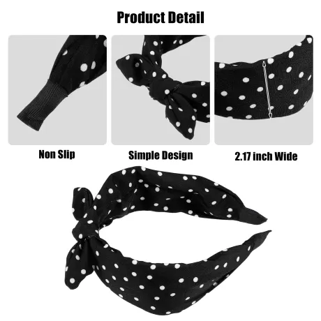 Unique Bargains- 1 Pcs Bowknot Hairband Headband