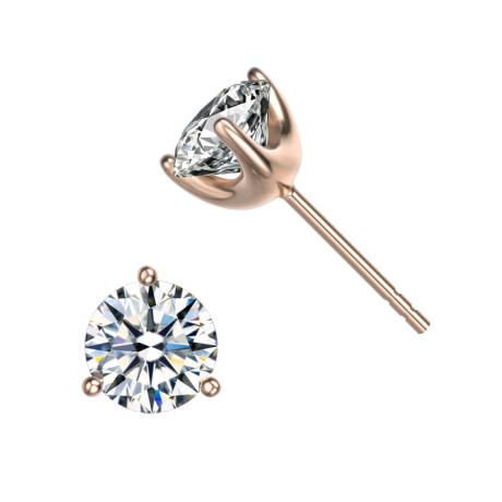 Rachel Glauber Stud Earrings with Colored Martini Prong Cubic Zirconia