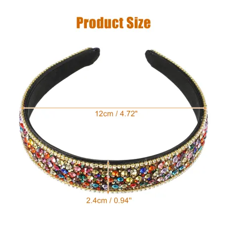 Unique Bargains - Rhinestone Wide Headband