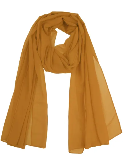 Allegra K- Solid Chiffon Sheer Long Scarf