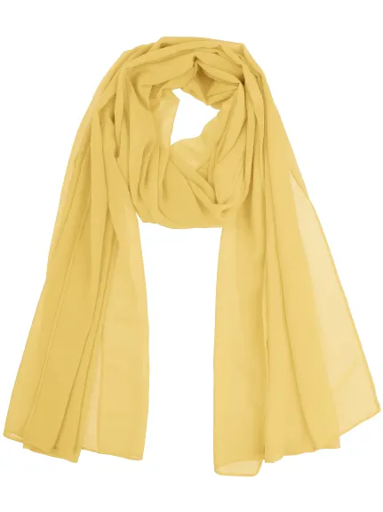 Allegra K- Solid Chiffon Sheer Long Scarf