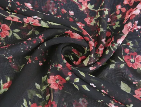 Allegra K- Floral Chiffon Long Scarf Wrap Shawl