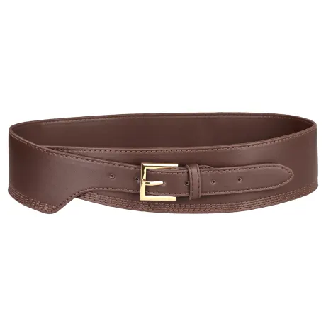 Allegra K- Obi Waist Wide Belt Buckle