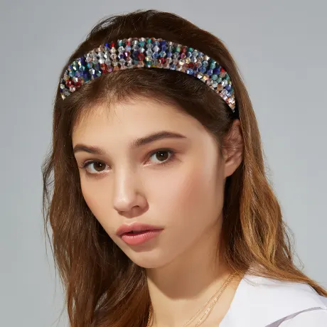 Unique Bargains- Rhinestone Bling Padded Headband Hairband