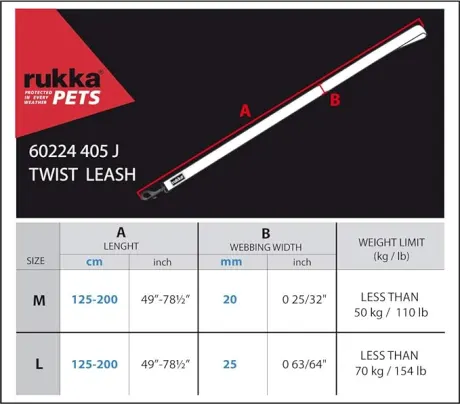 RUKKA - TWIST LEASH M
