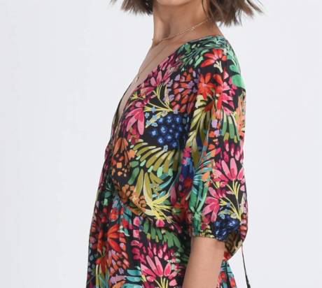 MOLLY BRACKEN - Ladies V-Neck Printed Dress