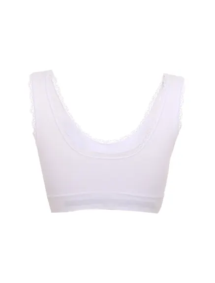 Allegra K- Removable Pads Seamless Wirefree Sleep Vest Top Bra