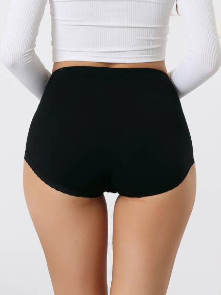 Allegra K- High Waist Stretch Briefs Panties