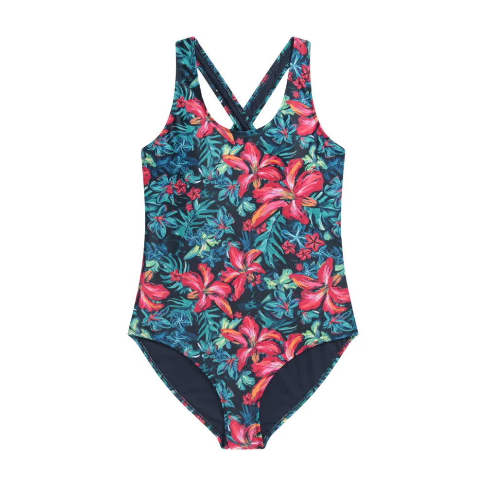 Animal - Womens/Ladies Mia Floral Cross Back One Piece Bathing Suit