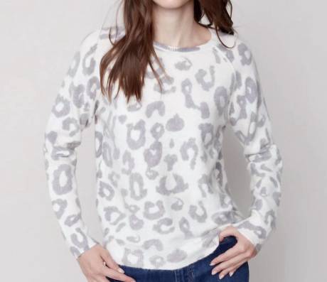 CHARLIE B - Crew Neck Raglan Sleeve Inside Print