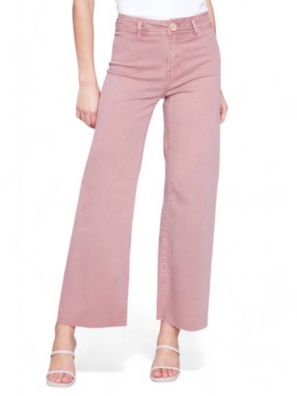 CHARLIE B - Wide Leg Raw Hem Pant