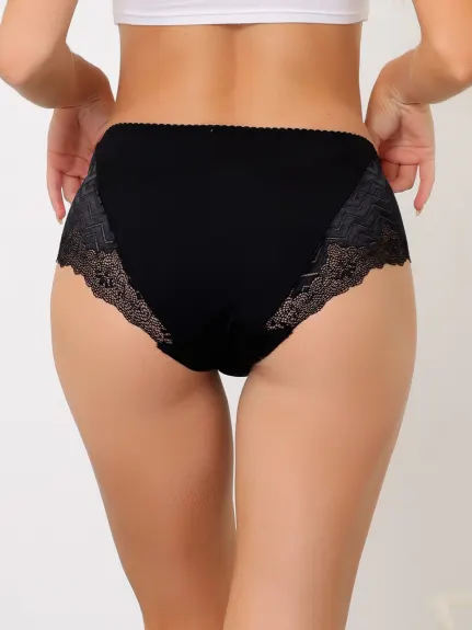 Allegra K- High Waist Smooth Lace Panties