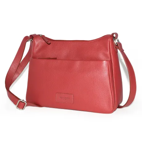 Club Rochelier Ladies' Leather Medium Multi Zip Crossbody