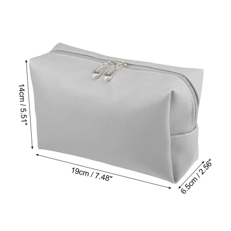 Unique Bargains - Sac de voyage pour maquillage et cosmétiques, étui en cuir PU étanche, grand format