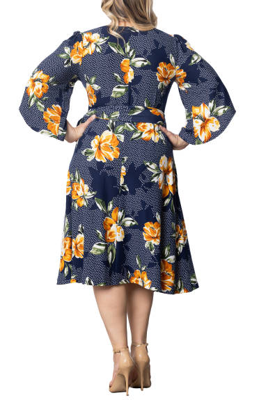 Kiyonna Gemini A-Line Wrap Dress (Plus Size)