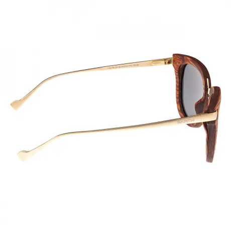 Earth Wood - Nissi Polarized Sunglasses - Mahogany/Black