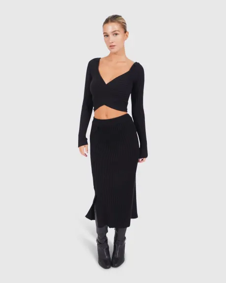 Belle & Bloom - All My Life Knit Midi Skirt