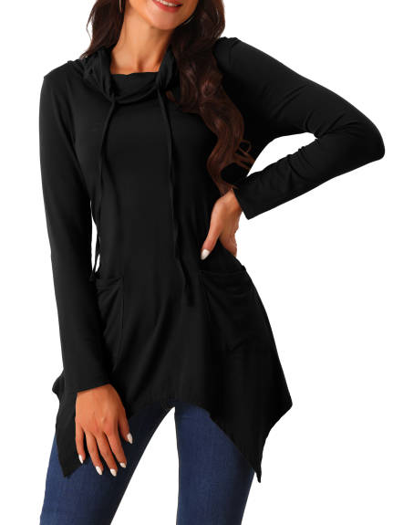 Allegra K - Long Sleeve Asymmetrical Tunic Top