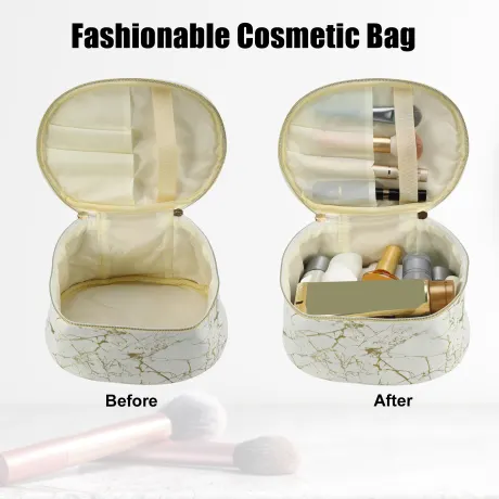 Unique Bargains- Marble Print Travel Bag Makeup Organizer