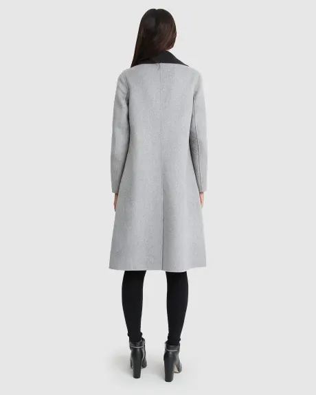 Belle & Bloom Lexington Two Tone Wool Blend Coat