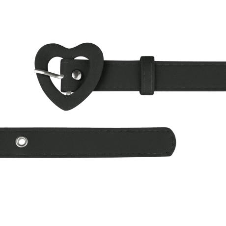 Allegra K- Waist Love Heart Belt Buckle