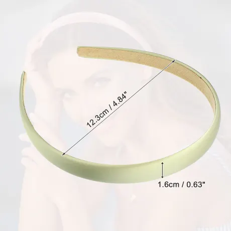 Unique Bargains- 2 Pcs Solid Satin Headbands