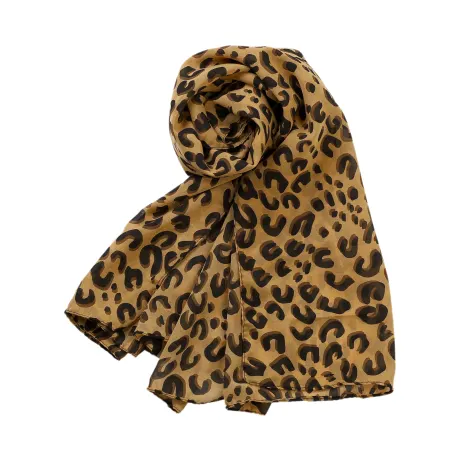 Allegra K- Chiffon Leopard Wrap Shawl Scarves