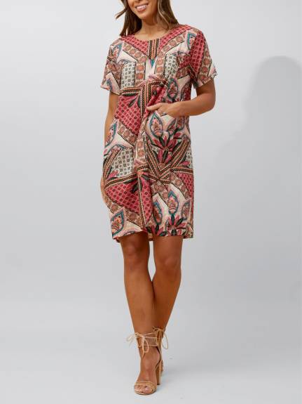 Annick - Lucia Dress Straight Loose Style Boho Print